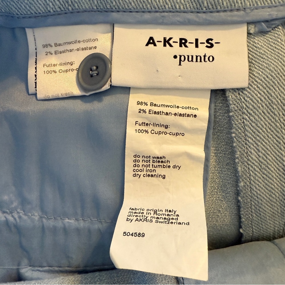 Akris Punto Chieko High-Rise Wide Leg Denim Jeans Women’s Size 8 - Picture 8 of 16